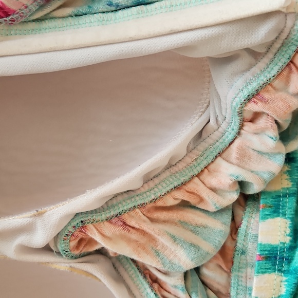 Kenneth Cole Reaction Strapless Maxi Dress Women's XL Ikat Boho Colorful Beach - Picture 6 of 9